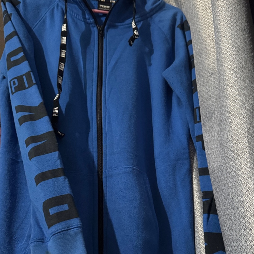 PINK Victoria's Secret Blue Hoodie - Picture 4 of 10
